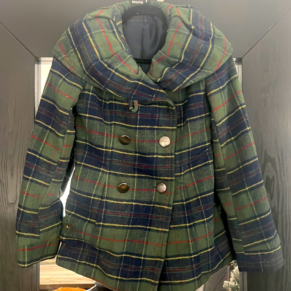 Plaid Peacoat